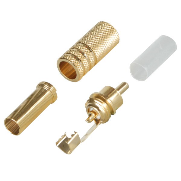 Main product image for Gold RCA Plug with Strain Relief 091-120